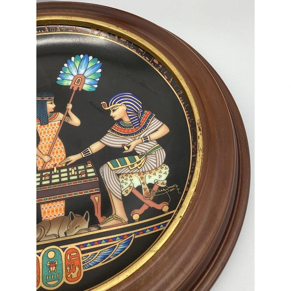 Tutankhamun Collector Plates,‎ Osiris Egyptian Porcelain Set of 5 (TBL-1013)